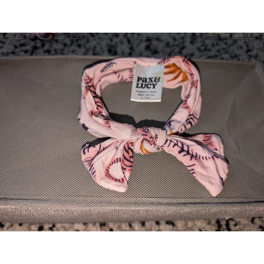 Pax & Lucy Pink Tiger Bamboo Bow